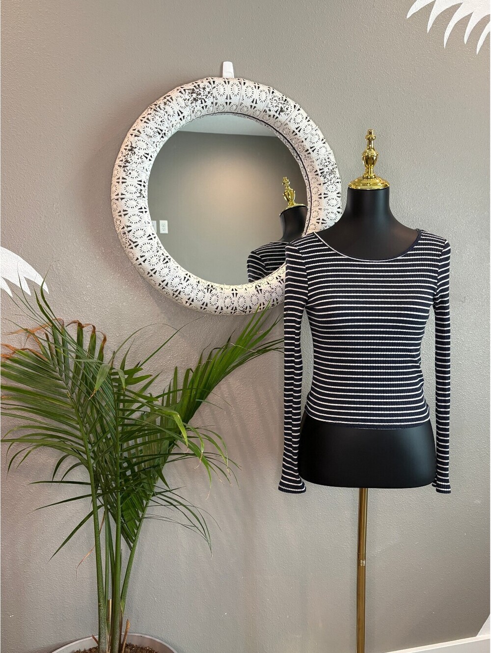 Wild Fable Striped Long Sleeve Slim Fit Women's Top
